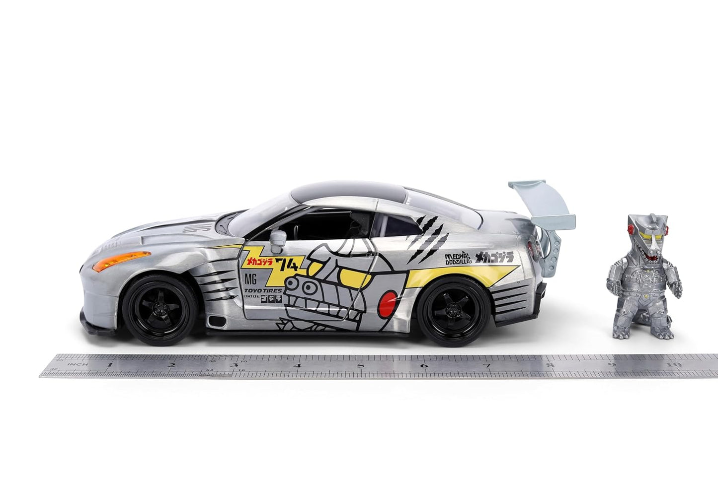 Jada Mechagodzilla w/ 2009 Nissan GT-R R35 Ben Sopra – 1:24 Anime Hollywood Rides – Die-Cast Car & Figure Toys – Opening Doors, Hood & Trunk – Collectible – Ages 8+ – Multi-Color ( COD NOT AVAILABLE)
