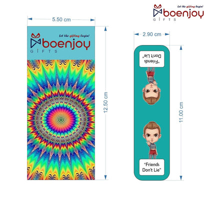 Stranger Things Bookmark Set of 10-8 Magnetic Bookmarks + 2 Paper Bookmarks for Book Lovers, Aesthetic Bookmarks, Magnetic Bookmarks for Readers (11 x 2.9 cm) Chbbi