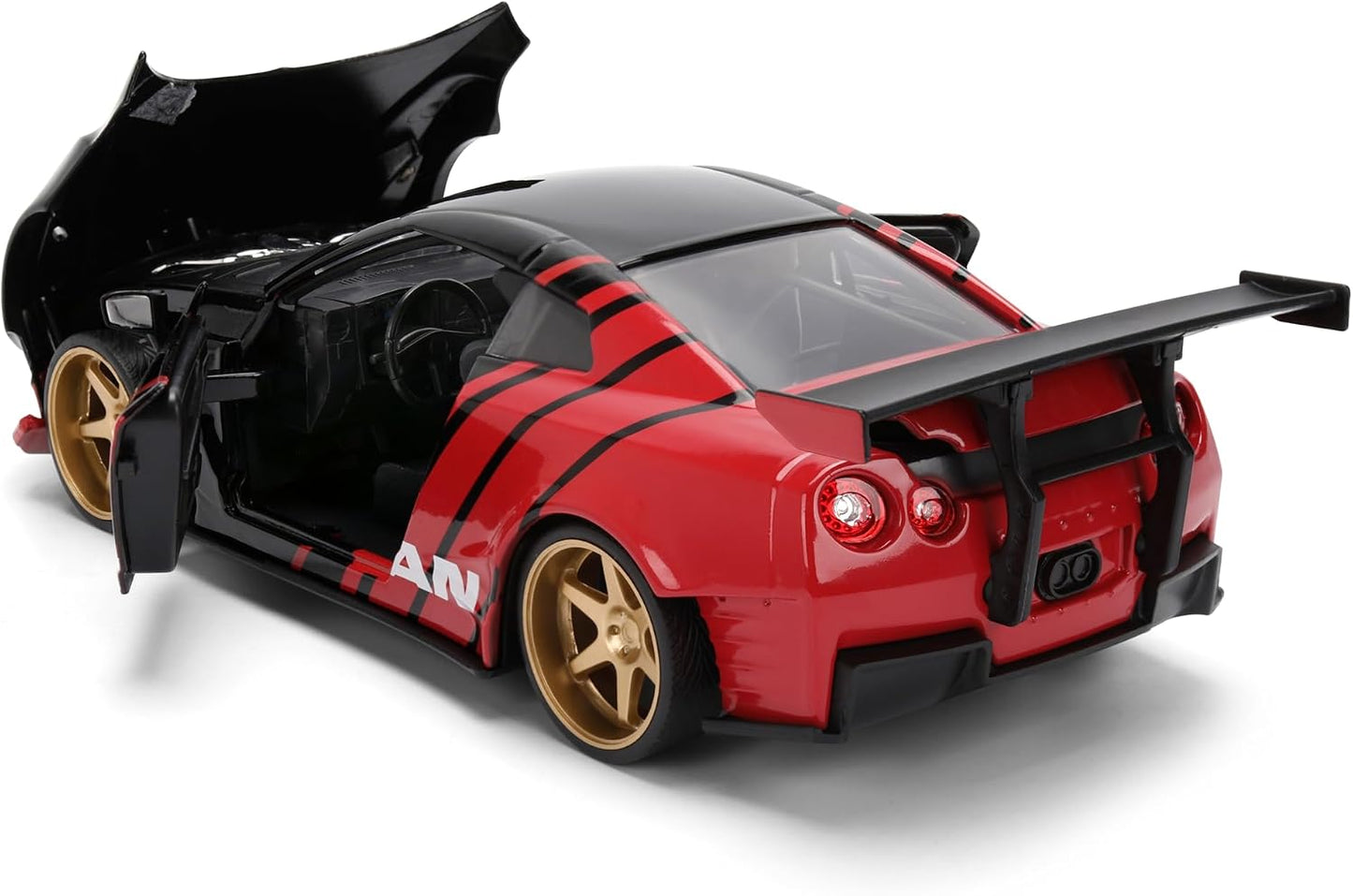 Jada 2009 Nissan GT-R Ben Sopra HSK Advan, Black/Red Toys 37022-1/24 Scale Diecast Model Car( COD NOT AVAILABLE)