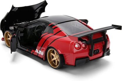 Jada 2009 Nissan GT-R Ben Sopra HSK Advan, Black/Red Toys 37022-1/24 Scale Diecast Model Car( COD NOT AVAILABLE)