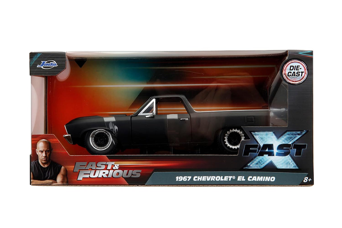 Fast & Furious Fast X 1:24 1967 Chevy El Camino Die-Cast Car, Toys for Kids and Adults,Black ( COD NOT AVAILABLE)