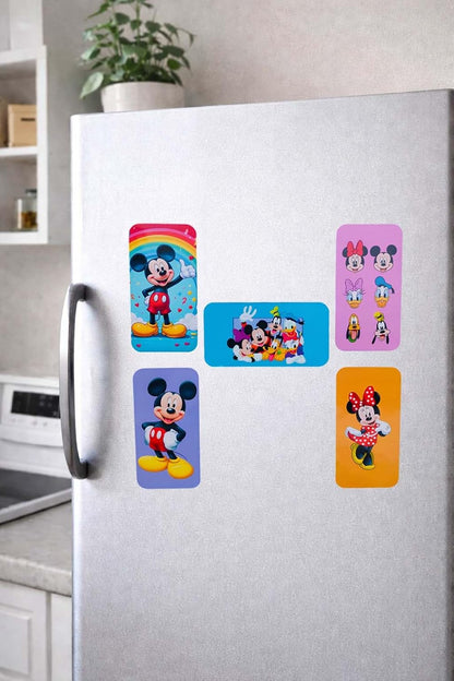Cartoon Fridge Magnet Set of 5 | Cute Refrigerator Magnets for Kitchen, Locker & Whiteboard | Decorative Cartoon Magnet for Kids & Adults | Home & Office Decor (12 × 6 cm)