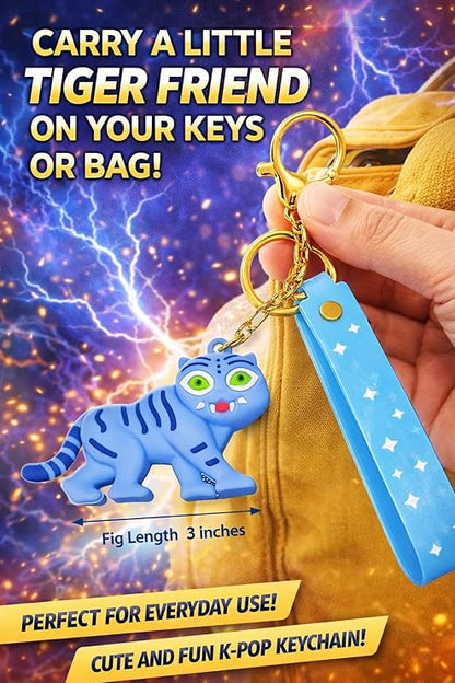 Demon Hunter Keychains- Cute Anime Key Ring for Girls | Silicone Key Chain, Bag Charm | Stylish Gift for Kids & Women