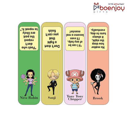 One Piece Bookmark Set of 10-8 Magnetic Bookmarks + 2 Paper Bookmarks for Book Lovers, (11 x 2.9 cm)