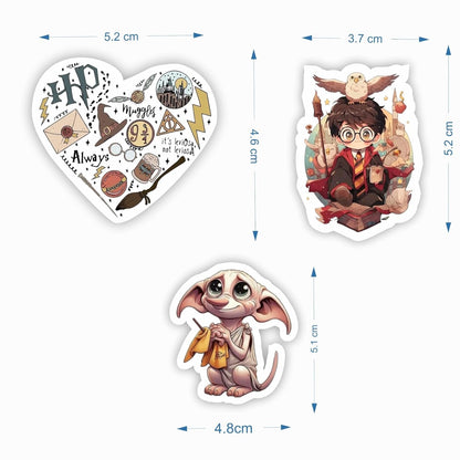Harry Potter MDF Wood Fridge Magnet Pack of 3 | Cute Wizard, Dobby & Magic Icons Design | Strong Refrigerator Magnets | Harry Potter Home Decor & Gift Item