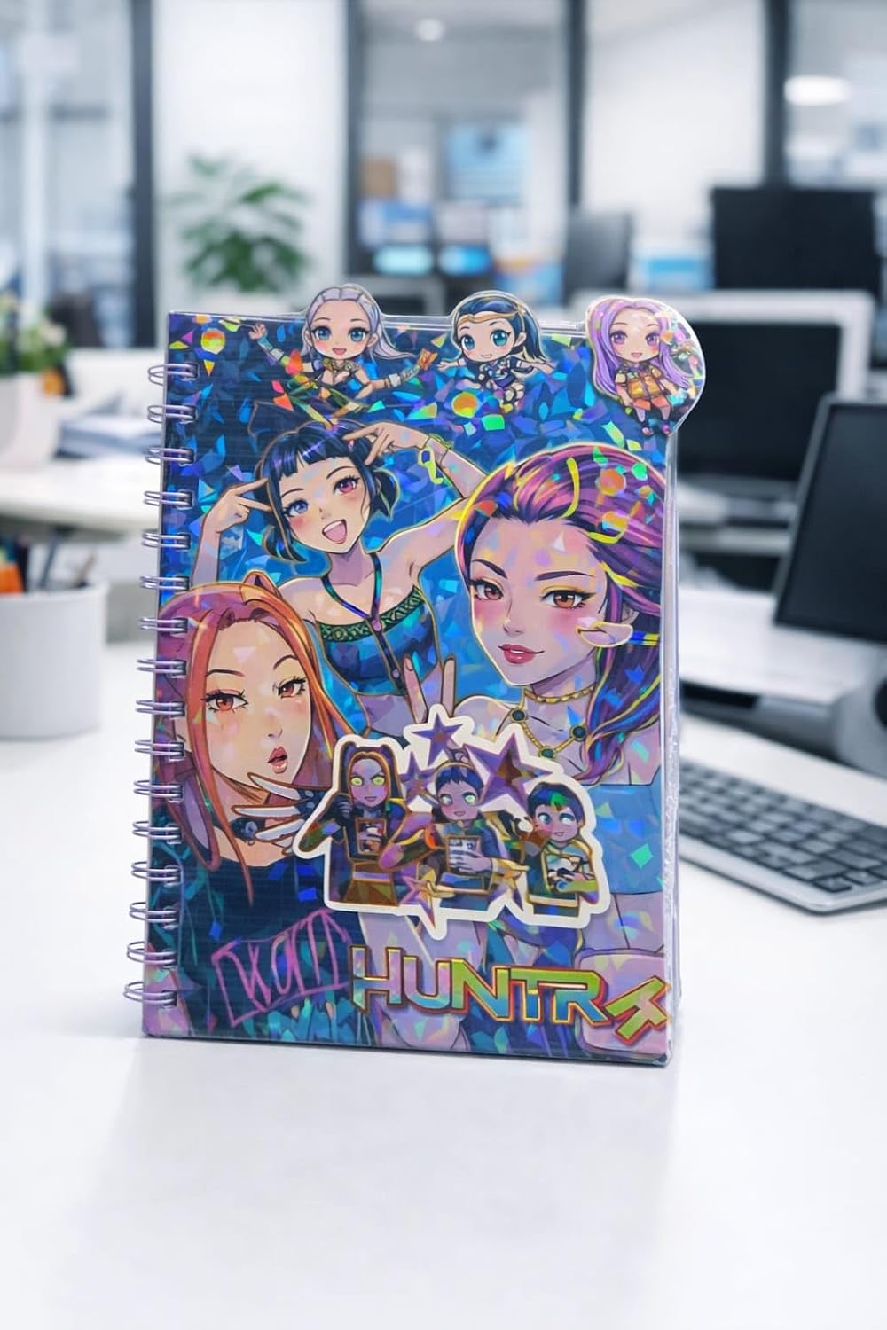 K POP Demon Hunters Spiral Notebook A5 Size | Hard Cover Single Line Ruled Journal | Writing Diary for Students | School Office College Use | Birthday Gift