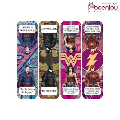 Superhero Bookmark Set of 10-8 Magnetic Bookmarks + 2 Paper Bookmarks for Book Lovers, Aesthetic Bookmarks, Magnetic Bookmarks for Readers (11 x 2.9 cm) New