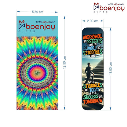 Motivational Bookmark Set of 10-8 Magnetic Bookmarks + 2 Paper Bookmarks for Book Lovers, (11 x 2.9 cm)