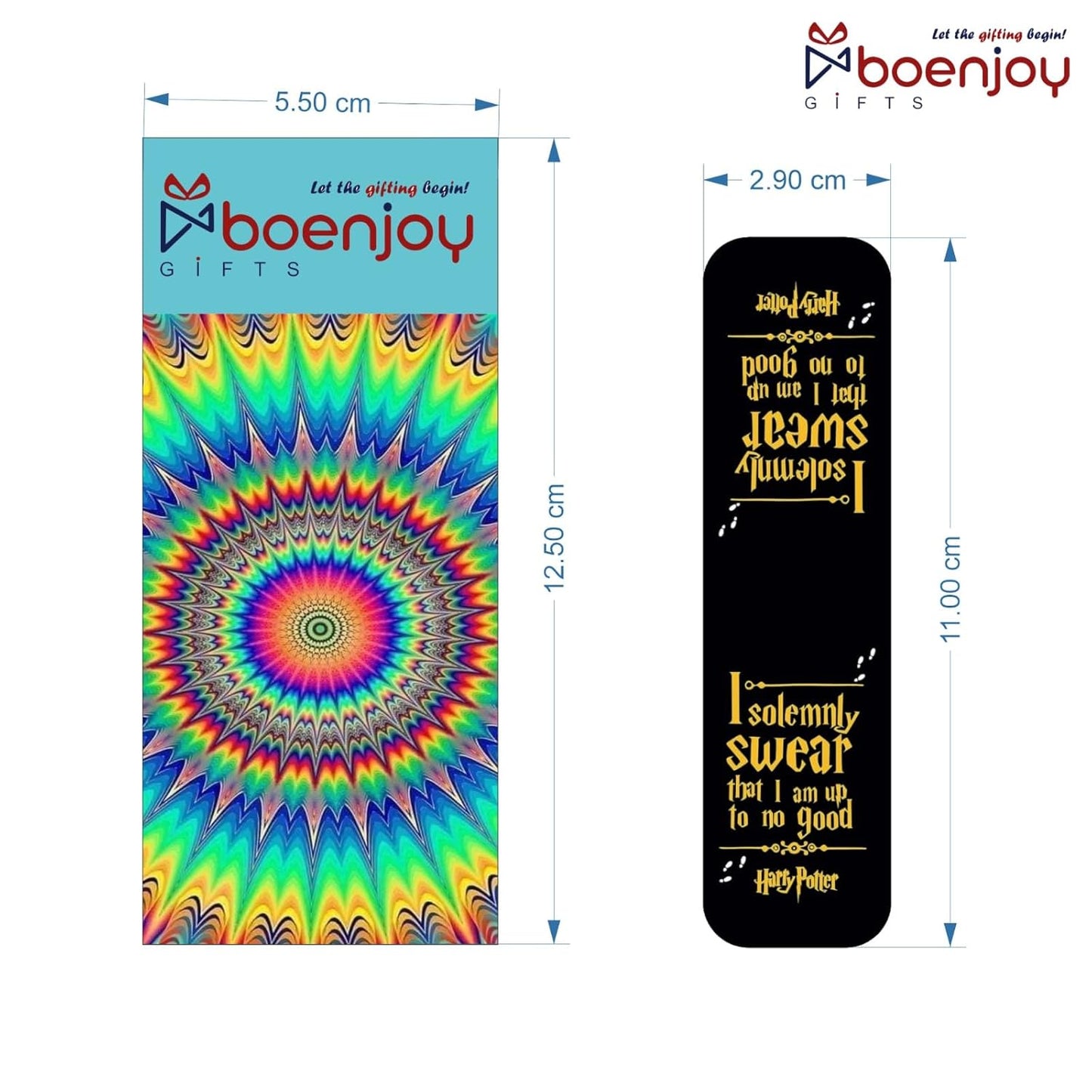 Harry Potter Bookmark Set of 10-8 Magnetic Bookmarks + 2 Paper Bookmarks for Book Lovers, Aesthetic Bookmarks, Magnetic Bookmarks for Readers (11 x 2.9 cm) (Quotes)