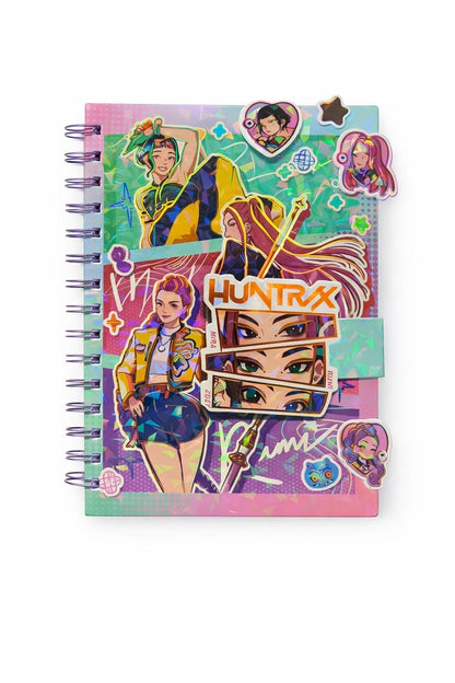 K-POP Demon Hunter Anime A5 Spiral Notebook | Premium Hard Cover Writing Journal | Cute Demon Diary for Teens Girls Boys | Birthday Gift