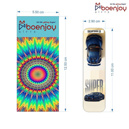 Super Cars Bookmark Set of 10-8 Magnetic Bookmarks + 2 Paper Bookmarks for Book Lovers, Aesthetic Bookmarks, Magnetic Bookmarks for Readers (11 x 2.9 cm)