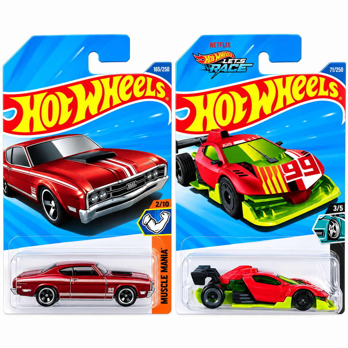 Hot Wheels Die-Cast Cars Combo – Classic Muscle Car & HW Modified Racing Car | Pack of 2 | COD NOT AVAILABLE