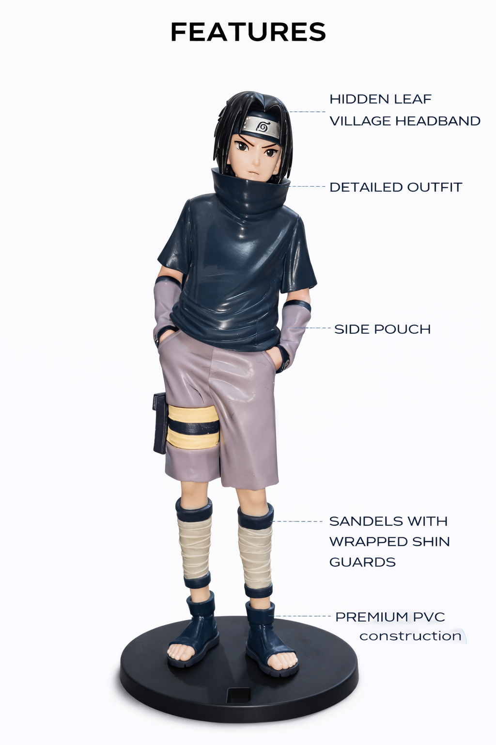 Naruto Sasuke Uchiha Action Figure – 25cm Anime Collectible Statue with Base | Premium Quality PVC Model | Perfect Gift for Anime Fans