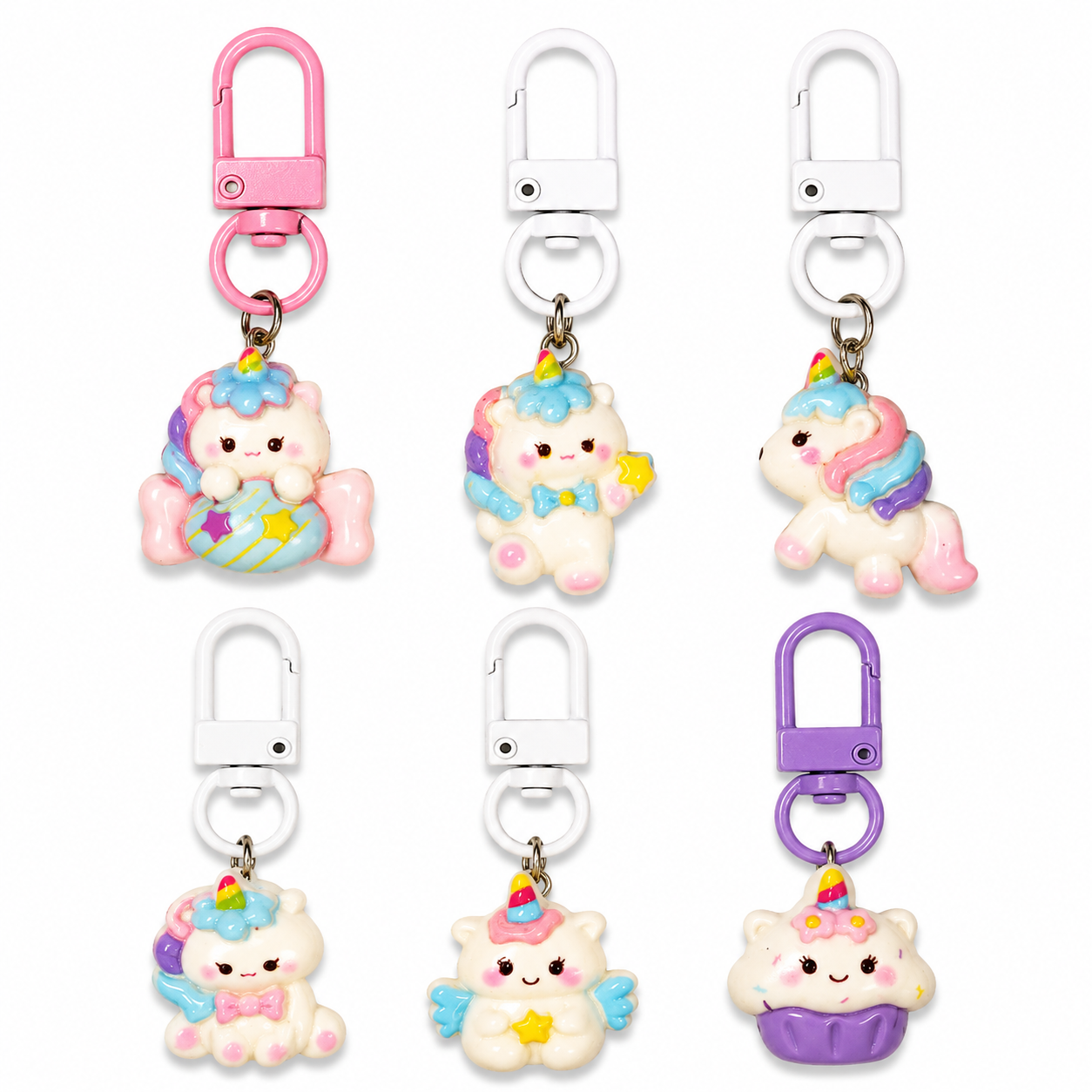 Cute Cartoon Phone Charm Set of 6 – Mini Shoe Phone Charms with Phone Hook | Kawaii Mobile Phone Charm Accessories for Phone Cases, Bags & Keys
