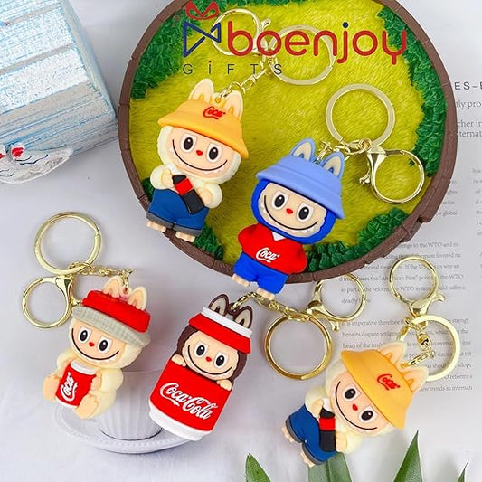 Labubu Keychain Pack of 1 – Random Design | Chain for Bag Charm| Fun Decorative Keyring for Backpacks, Handbags