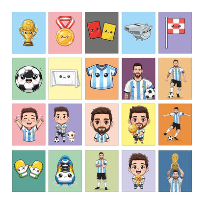 Lionel Messi Kids Fridge Magnet Set, Refrigerator Magnets | Fun Collectible Gift & Home Décor (Pack of 20) 4x5 cm