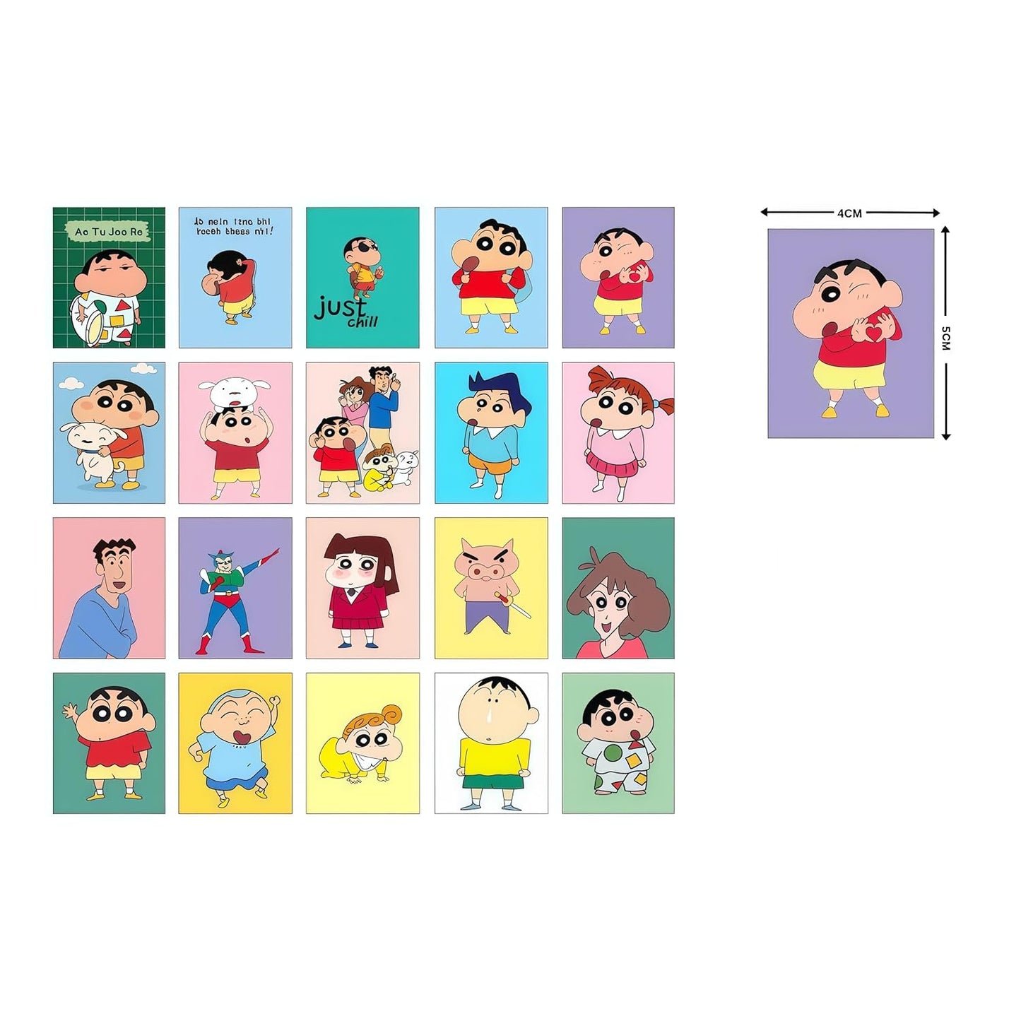 Shinchan Kids Fridge Magnet Set, Refrigerator Magnets | Fun Collectible Gift & Home Décor (Pack of 20) 4x5 cm