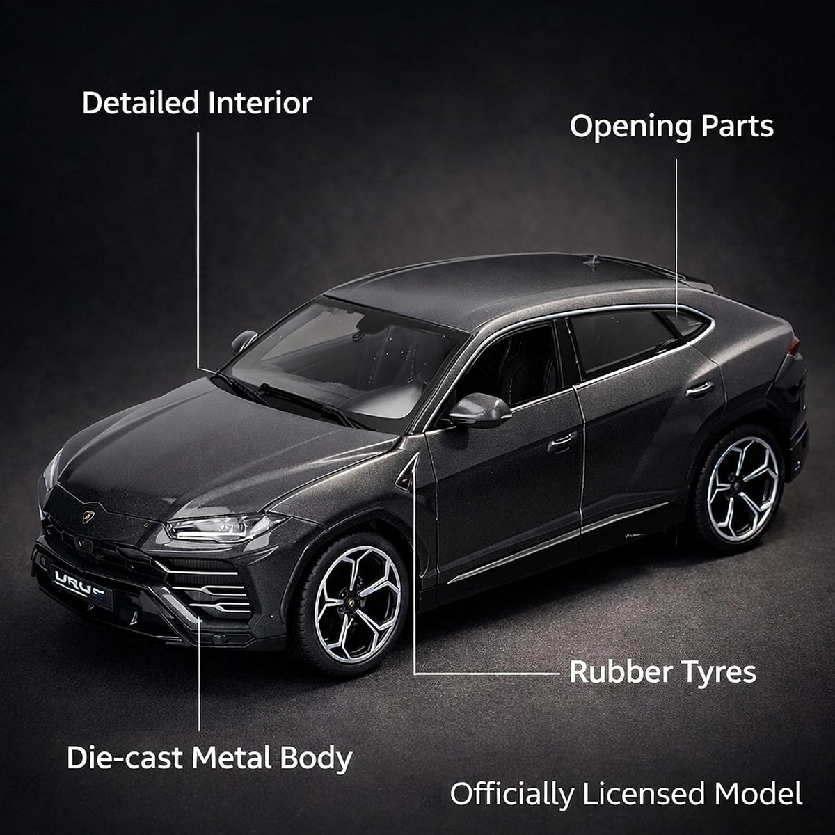 Wizplex Bburago Official Licensed Lamborghini Urus 1:64 Scale Die-Cast Metal Toy Car with Opening Front Doors – COD NOT AVAILABLE