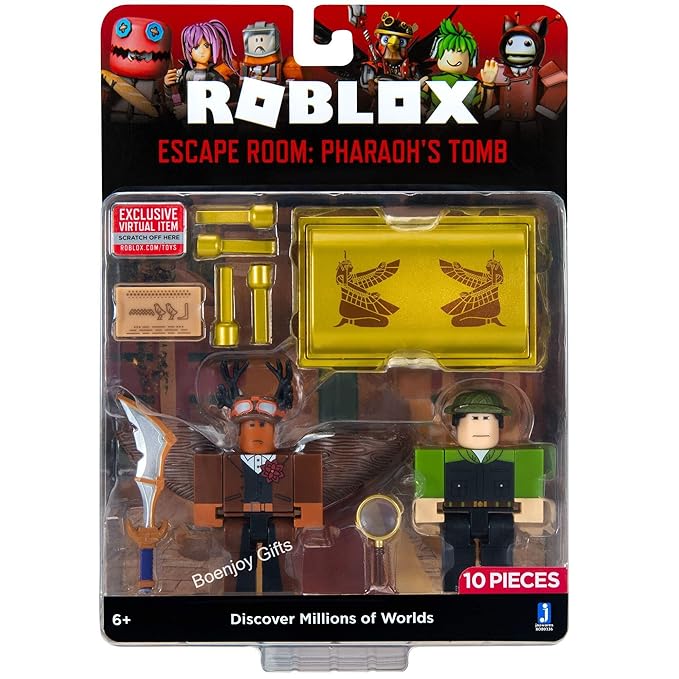 Roblox Action Figure Collection - Escape Room: Pharaoh's Tomb Playset- 10-Piece Collectible Pack