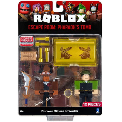 Roblox Action Figure Collection - Escape Room: Pharaoh's Tomb Playset- 10-Piece Collectible Pack