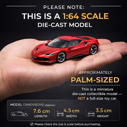 Wizplex Bburago Ferrari SF90 Stradale 1:64 Scale Die-Cast Metal Toy Car with Opening Front Doors – COD Not Available