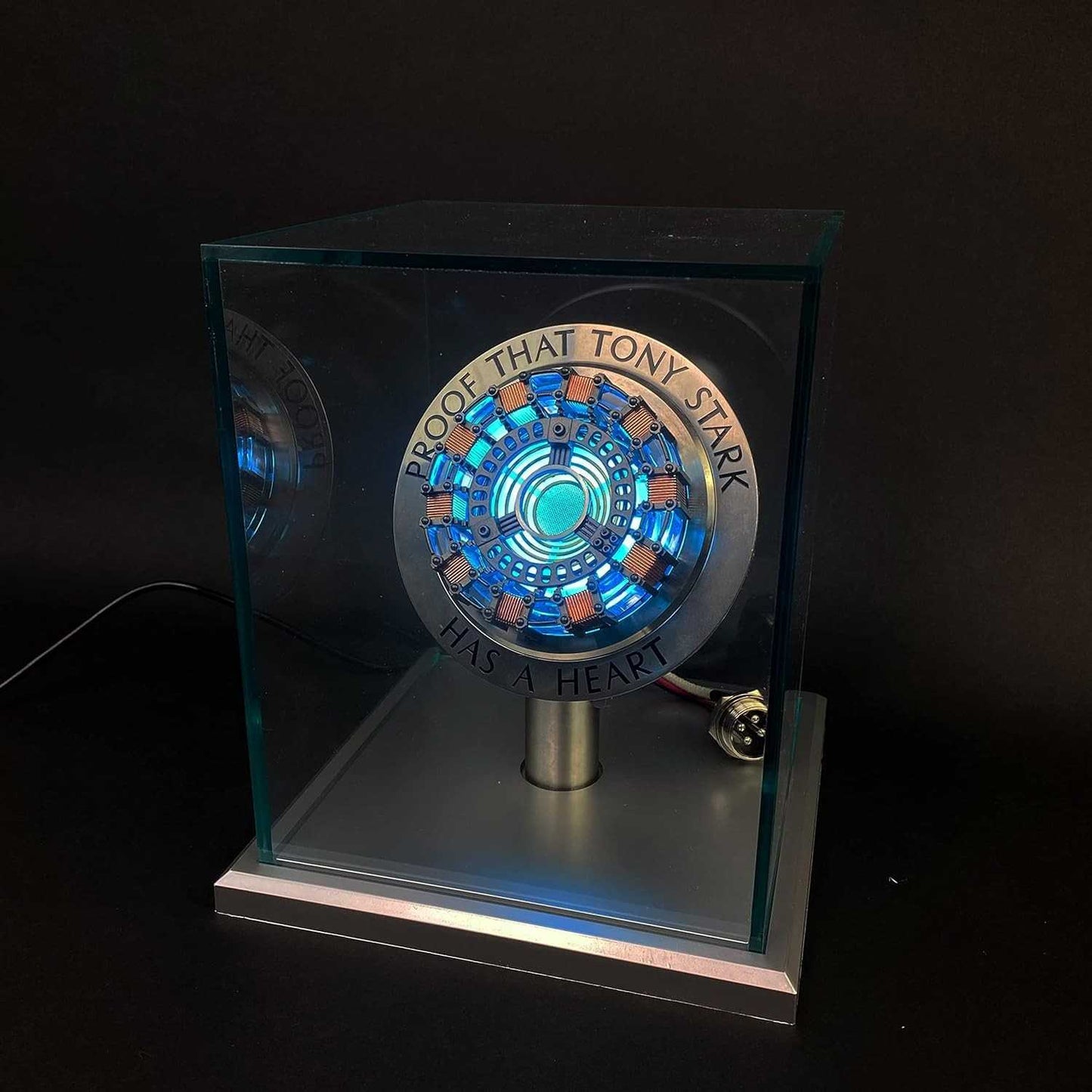 Iron Man Arc Reactor MK1 – Proof That Tony Stark Has A Heart LED Display with Acrylic Case | Vibration Sensor Collectible Replica