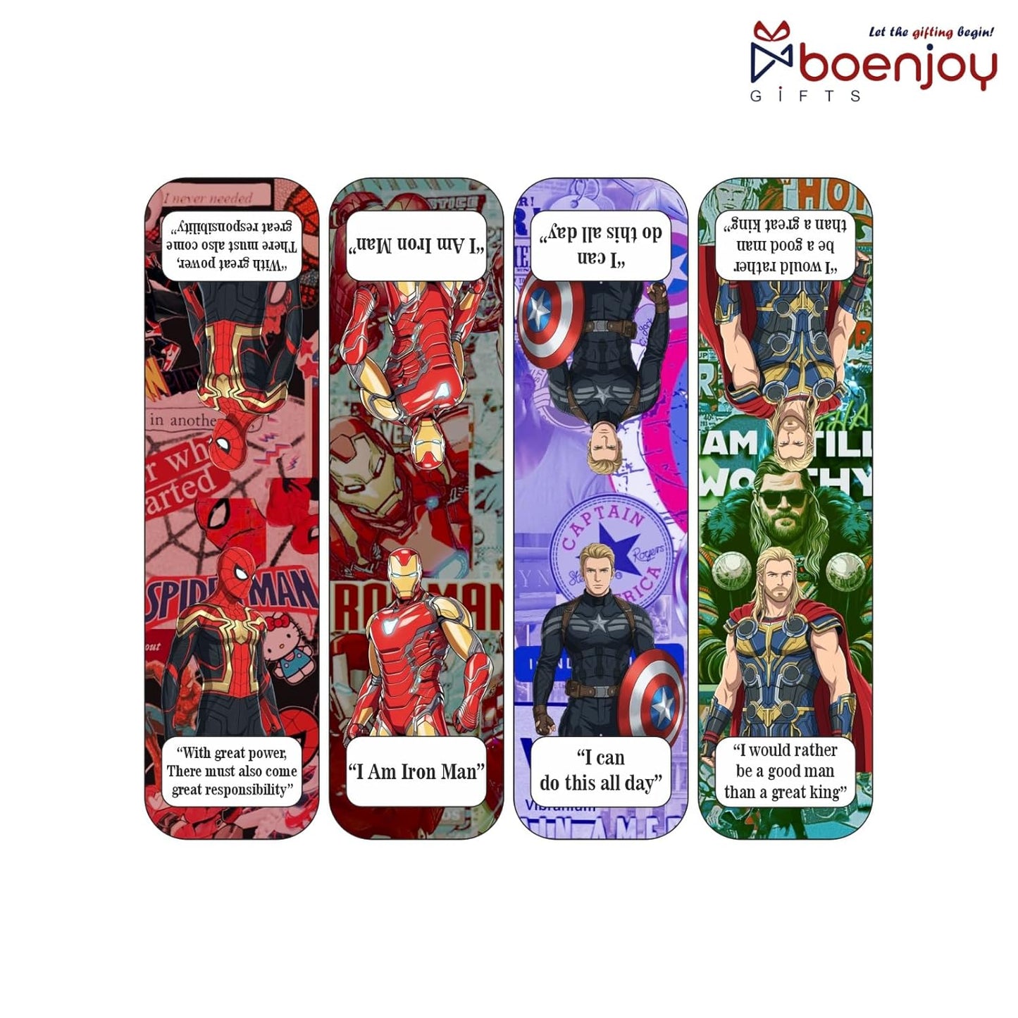 Superhero Bookmark Set of 10-8 Magnetic Bookmarks + 2 Paper Bookmarks for Book Lovers, Aesthetic Bookmarks, Magnetic Bookmarks for Readers (11 x 2.9 cm) New