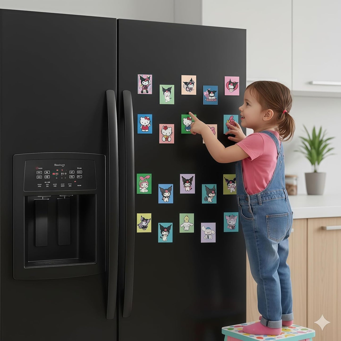 Hello Kitty Kuromi Kids Fridge Magnet Set, Refrigerator Magnets | Fun Collectible Gift & Home Décor (Pack of 20) 4x5 cm