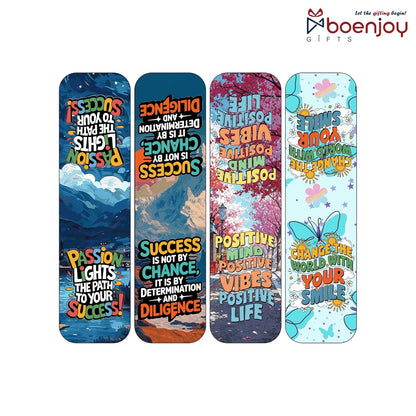 Motivational Bookmark Set of 10-8 Magnetic Bookmarks + 2 Paper Bookmarks for Book Lovers, (11 x 2.9 cm)