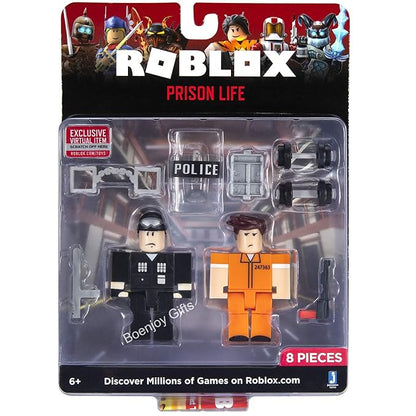 Roblox Action Figure Collection - Prison Life Playset- 8-Piece Collectible Pack