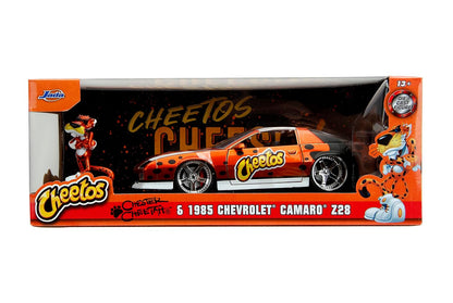 Jada Toys Cheetos 1:24 1985 Chevy Camaro Z28 Die-Cast Car & 2.75" Chester Cheetah Figure, Orange (COD NOT AVAILABLE)