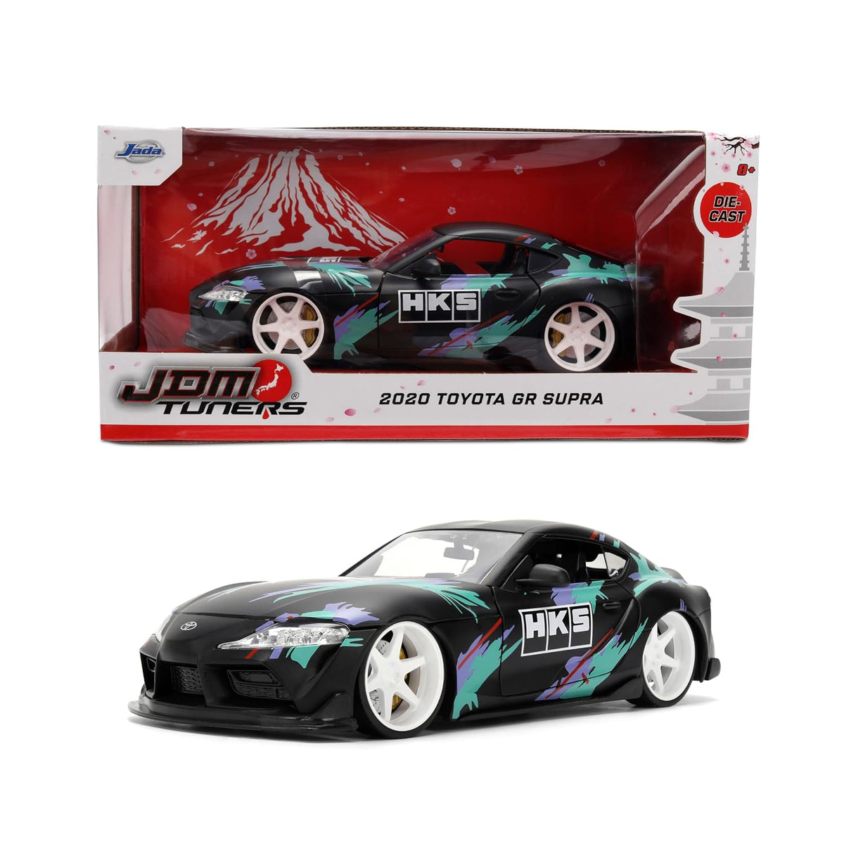 Jada 2020 Toyota GR Supra HKS, Black/Green Toys 37023-1/24 Scale Diecast Model Car ( COD NOT AVAILABLE0