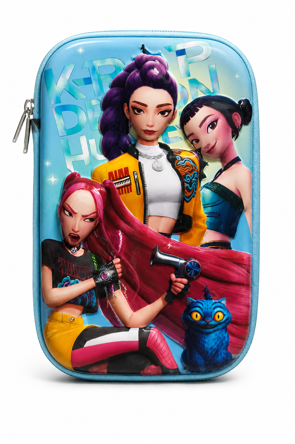 K Pop Demon Hunters Pencil Case Random 1 PCS – Cute Anime Zipper Storage Pouch for Kids Girls Boys School Stationery Organizer