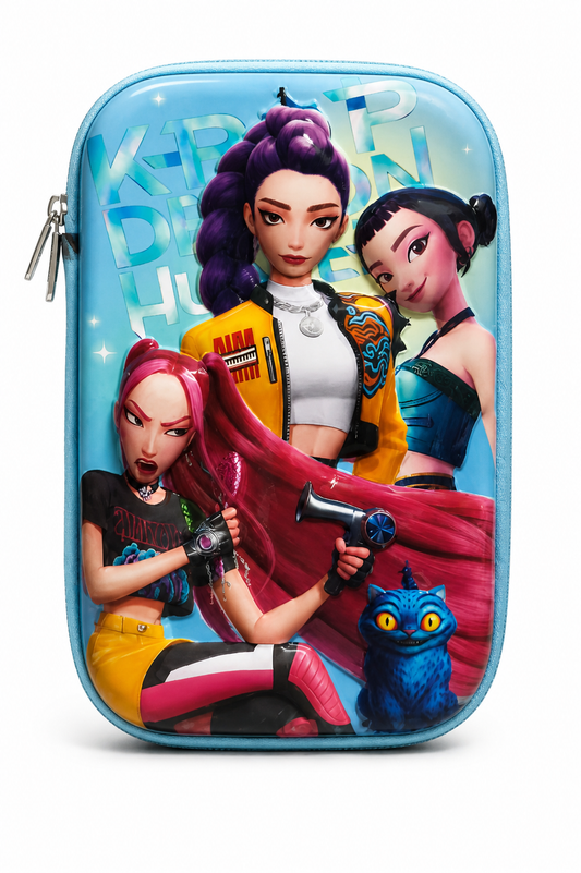 K Pop Demon Hunters Pencil Case Random 1 PCS – Cute Anime Zipper Storage Pouch for Kids Girls Boys School Stationery Organizer