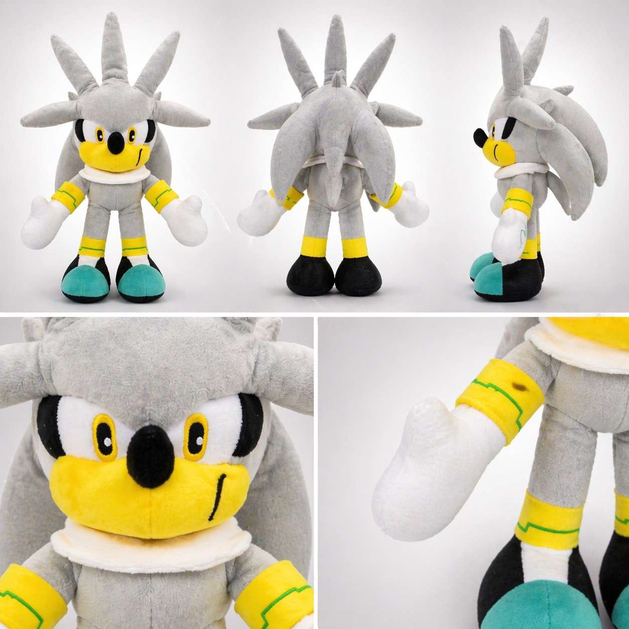 Silver the Hedgehog Plush Toy – Approx 32cm Soft Stuffed Cartoon Character Doll | Cute Cuddly Toy for Kids & Gifts