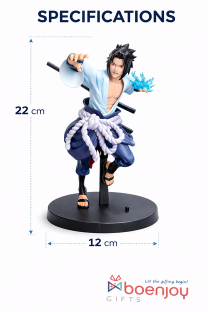 Naruto Sasuke Uchiha Action Figure with Chidori Effect | 22cm Anime Collectible Statue | Premium PVC Figure for Desk Decor & Gifts