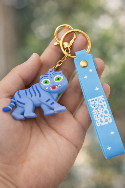 K POP Demon Hunters Key Chain Set of 4 Demon Character Keychains – Rumi, Mira, Zoey & Luna | Cute Anime Key Ring for Girls | Rubber Pendant Bag Charm | Stylish Gift for Kids & Women Random charactors