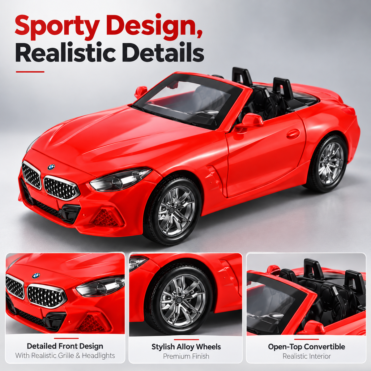 BMW Z4 M40i 1:38 Scale Die-Cast Convertible Model Car – Red Collectible Toy | COD NOT AVAILABLE