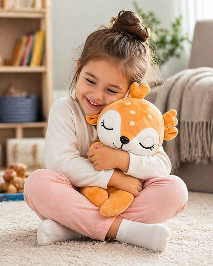 Lumi the Sleepy Deer Plush Toy – Soft Cute Stuffed Animal for Kids, Baby & Gift (28cm Cuddle Buddy)Random 1 pcs
