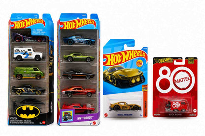 Hot Wheels 12-Piece Die-Cast Vehicle Collector Set | Batman, SWAT, Killer Croc, Catwoman, HW Torque, Muscle and Blown & Kool Kombi