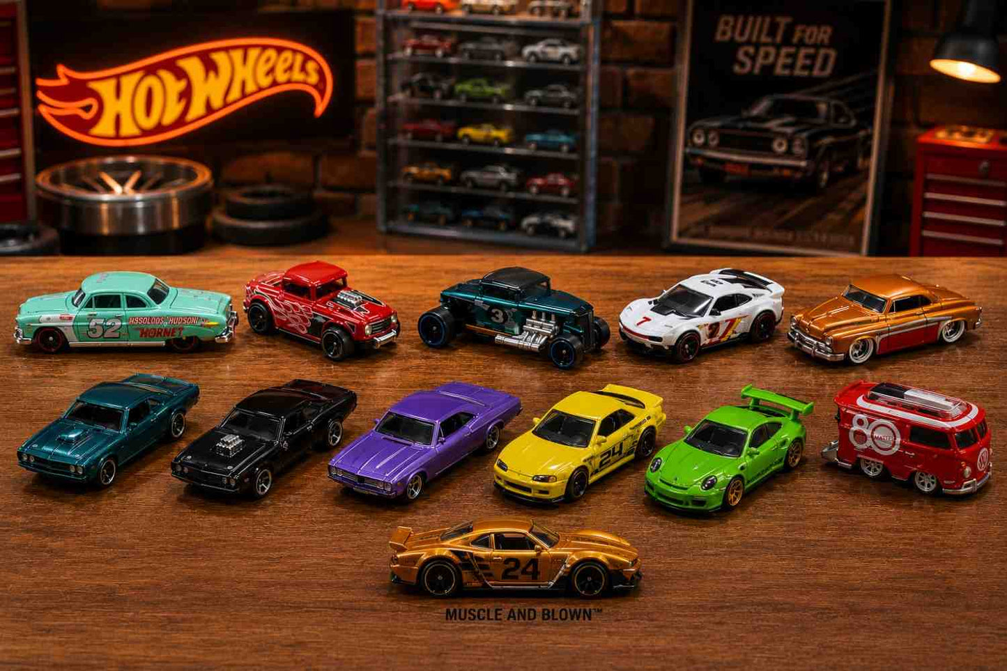Hot Wheels Collector Bundle – HW Hot Rods 5-Pack, Fast & Furious 5-Pack, Kool Kombi & Muscle and Blown Die-Cast Cars