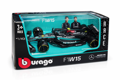 Mercedes AMG Petronas F1 W15 #44 Diecast Model Car 1:43 Scale | Bburago Formula 1 Toy Car