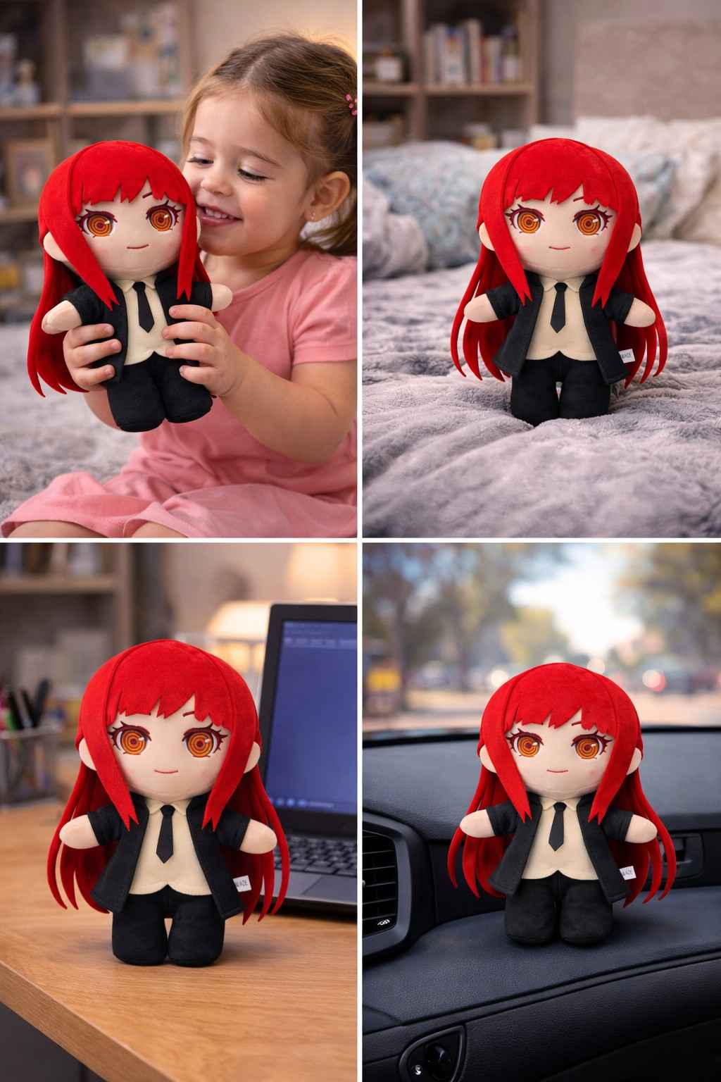 Makima Plush Toy 24 CM – Chainsaw Man Anime Soft Stuffed Doll | Premium Quality Fabric | Cute Gift for Kids, Boys, Girls & Anime Fans