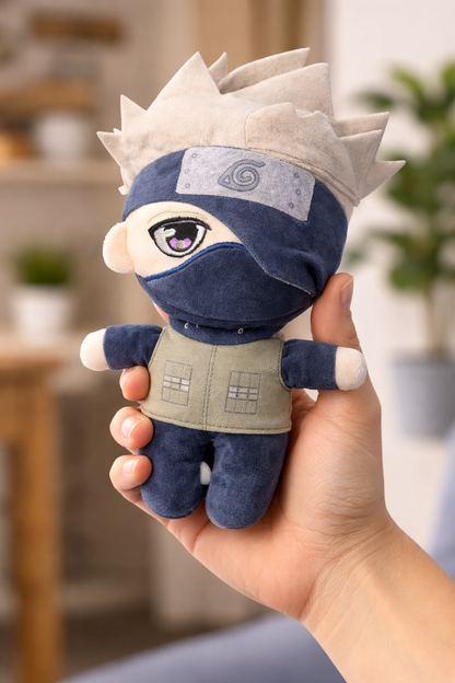 Naruto Kakashi Hatake Plush Toy 25cm | Anime Soft Toy | Naruto Inspired Stuffed Doll | Soft Velvet Fabric | Kids & Anime Fans Gift