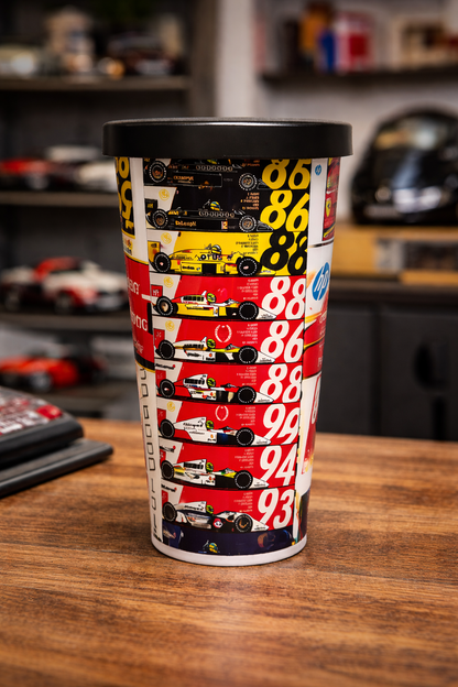 F1 Racing Shipper Tumbler 500ml with Lid – Formula Racing Car Design Plastic Shaker Bottle for Gym, Protein Shake & Water | Leakproof Travel Tumbler | Gift for Racing Fans