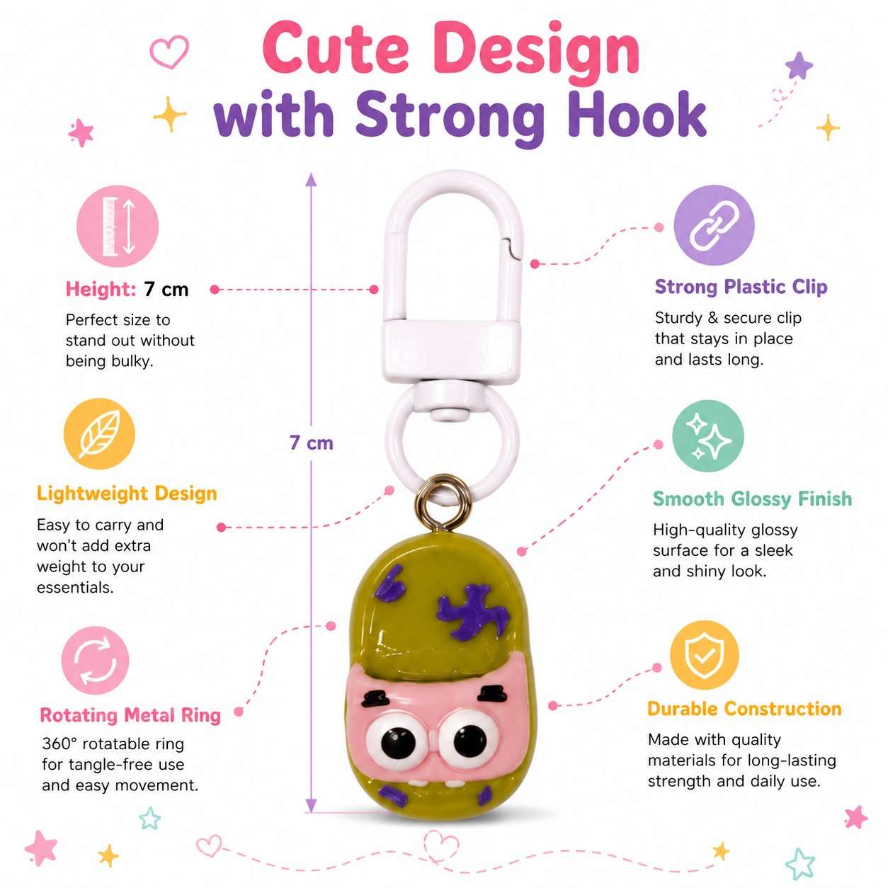 Cute Cartoon Phone Charm Set of 6 – Mini Shoe Phone Charms with Phone Hook | Kawaii Mobile Phone Charm Accessories for Phone Cases, Bags & Keys