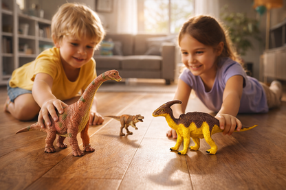 Dinosaur Simulation Model Set – Realistic Brachiosaurus & Parasaurolophus Figures | High-Detail Educational Toy for Kids & Collectors