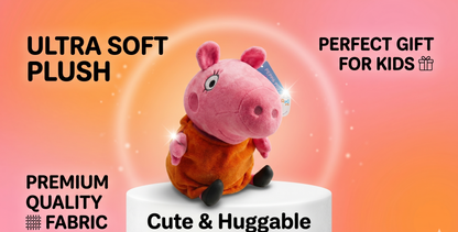Peppa Pig Plush Toy – Ultra Soft Cuddly Stuffed Animal for Kids, Boys & Girls