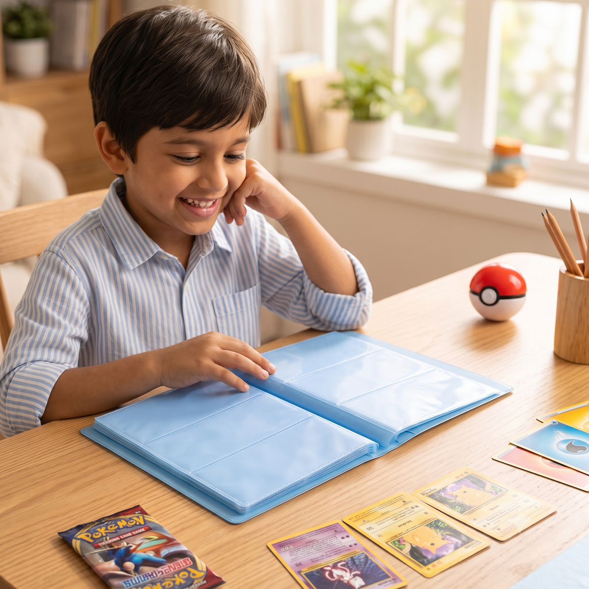 DOMUM Pokemon Trading Card Album FlashFire – 78 Pocket Trading Card Holder, 3 Pocket Layout, Multicolor