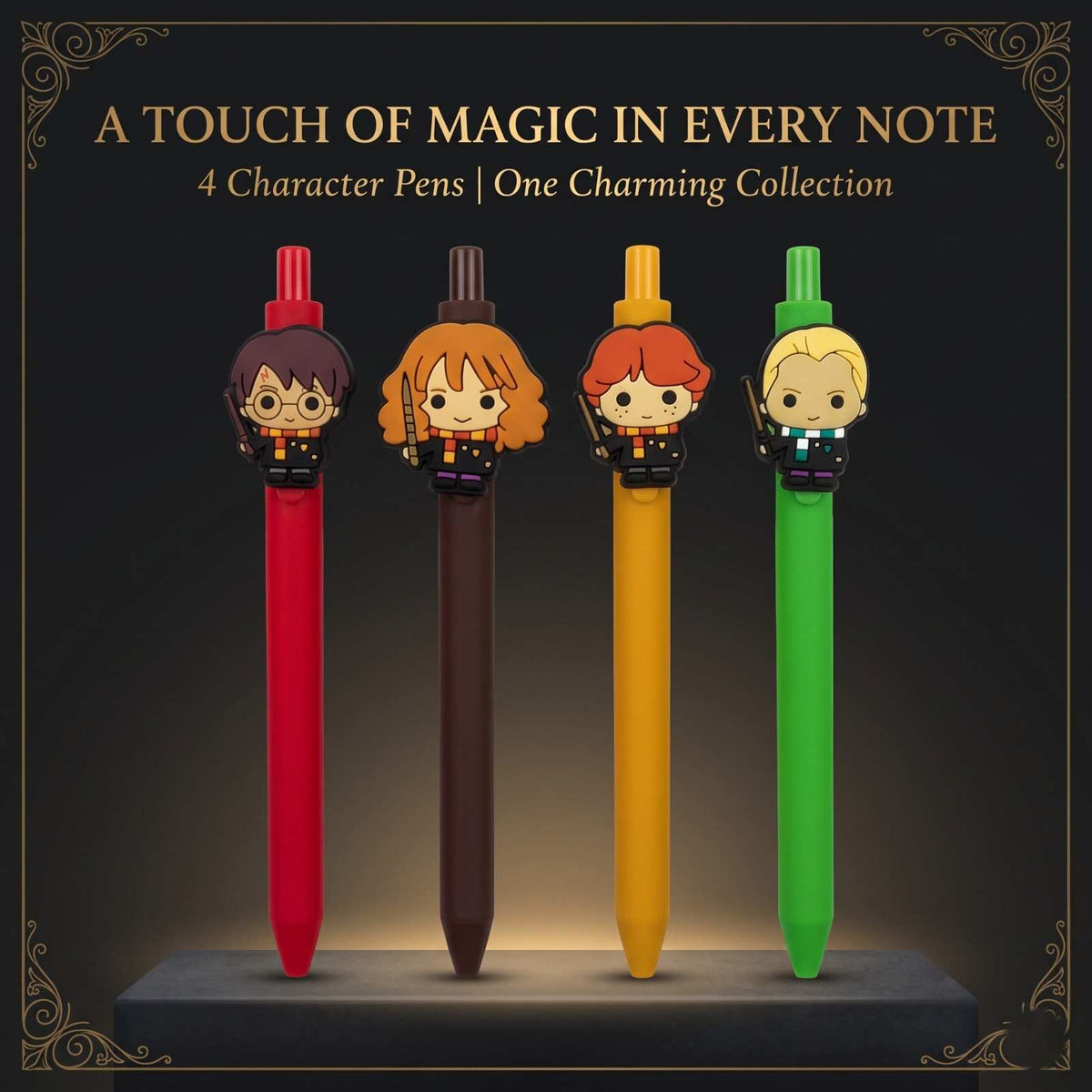 Harry Potter Pen Set of 4 | Blue Ink Character Ball Pens | COD Not Available